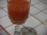 Jus carotte, poivron, pêche