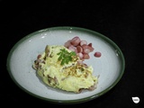 Omelette aux radis roses