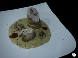 Roulade de volaille à la truffe, purée de patate douce
