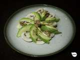 Salade avocat-champignons-pomme