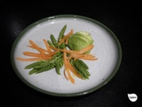 Salade avocat-ornithogales, vinaigrette au miel