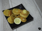 Salade d’agrumes frais et semi-confits, cake au citron