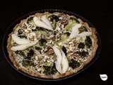 Tarte brocoli, roquefort, poire