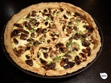 Tarte champignons, gésiers de canard confits