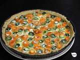 Tarte roses de courgette et carotte au chèvre