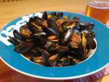 Moules à la bière, sauce pimentée