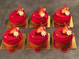 Entremets fraise coco verveine