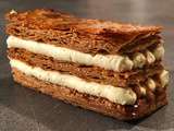 Millefeuille vanille praliné fleur de sel