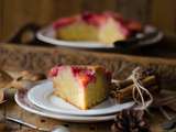 Gâteau renversé aux prunes rouges & aux épices