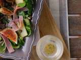 Salade au comté, figues et jambon & vinaigrette au miel