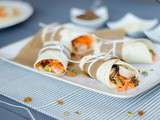 Wraps houmous, carottes, poulet {et plein d'autres choses dedans!}