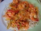 Gambas au lait de coco et curry