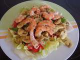 Salade crevettes et champignons