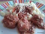 Boulettes de viande et sauce bolognaise de mon partenaire Nature & Régions - Adaptachef tupperware