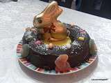 Couronne de pâques avec son lapin; magik brownie de Nemo