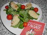 Quenelle de pomme de terre sur lit de mâche pour le concours  pomme de terre d'Alsace 