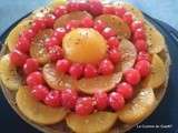 Tarte pêches - cerises (abricots - framboises ) à la pistache façon cap Pâtissier