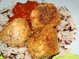 Boulettes de poulet-sauce tomates cerises-menthe (Sacla)