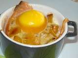 Oeuf cocotte saumon-poivron