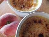 Crème brûlée miel et nectarines