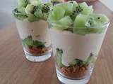 Verrine kiwi-yaourt-speculoos