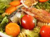 Salade de la mer aux rougets, sardines et tomates cerises