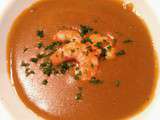 Crevettes grillées et sa bisque