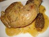 Cuisse de canard au cidre et morilles