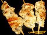 Brochettes de poulet au citron vert