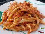 Pasta en sauce tomates au pesto