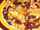 Risotto au poulet et aux haricots rouges