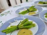 Asperges des bois, mayonnaise à l'ail des ours