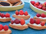 Barquettes aux fraises, à la vanille et au kiri