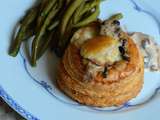 Bouchées feuilletées au jambon et aux champignons