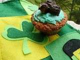 Cupcakes aux pistaches et oranges confites, aux couleurs de l'Irlande