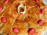 Galette des rois aux pralines roses