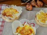 Quiches sans pâte aux oignons et au camembert {dans sa boîte}