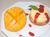 Mousse mangue sur palet Breton