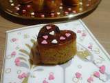 Muffins aux amandes, chocolat blanc et cœur de fruits rouges