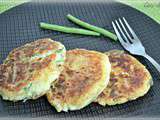 Galettes de cabillaud aux pommes de terre et haricots verts