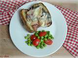 Jacket potatoes au morbier, champignons et lardons