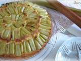 Tarte à la rhubarbe (à pâte levée)