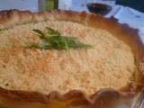 Tarte épinard, emmental et crumble de parmesan