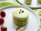 Macarons thé Matcha-framboise