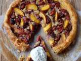 Tarte rustique figue et nectarine