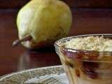 Crumble de poire au chocolat et à la fève tonka