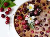 Clafoutis aux cerises et à l'amande {sans lait, sans gluten}