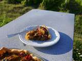 Tarte du soleil : poivron et boudin noir