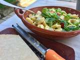 Tortellini ricotta et épinard aux fèves fraiches