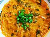 Dhal de Lentilles corail aux Tomates & Epinards